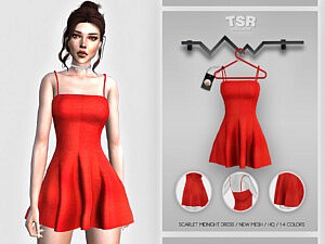 Scarlet Midnight Dress sims 4 cc