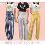 Shirt and Pants Outfit 04 sims 4 cc