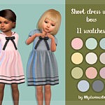 Short dress with bow sims 4 cc