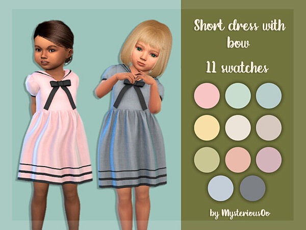Short dress with bow by MysteriousOo from TSR