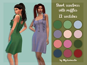 Short sundress with ruffles sims 4 cc