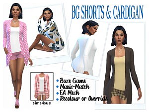 Shorts and Cardigan sims 4 cc