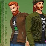 SimmieV Celtic Leather Jacket sims 4 cc