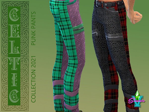 SimmieV Celtic Punk Pants sims 4 cc