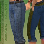 SimmieV Celtic Rolled Jeans sims 4 cc