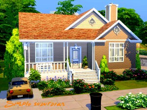 Simple suburbian house sims 4 cc