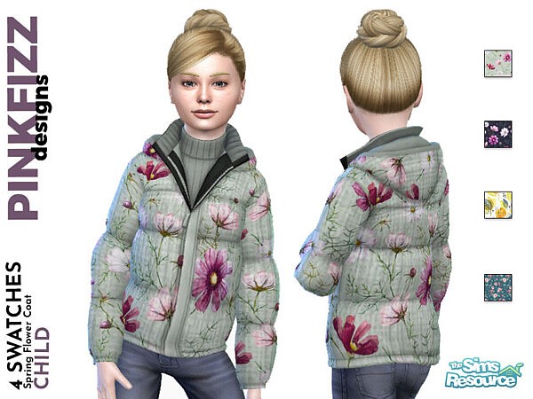 Spring Flower Coat by Pinkfizzzzz from TSR
