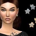 Star stud diamond earrings sims 4 cc