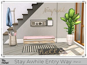 Stay Awhile Entry Way part 2 sims 4 cc