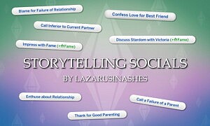 Storytelling Socials sims 4 cc
