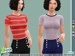 Striped Knit Top sims 4 cc