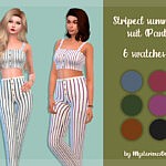 Striped summer suit sims 4 cc