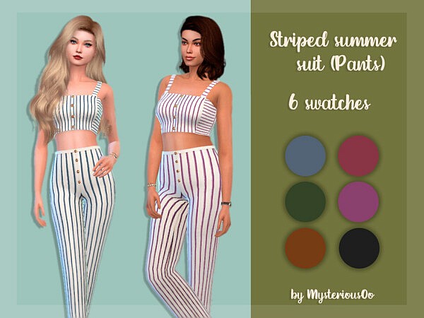 Striped summer suit pants by MysteriousOo from TSR