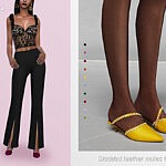 Studded leather mules 01 sims 4 cc