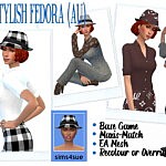 Stylish Fedora sims 4 cc