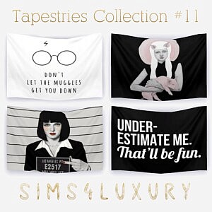 Tapestries Collection 11 sims 4 cc