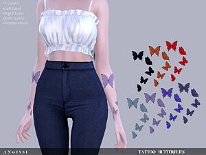 Tattoo Butterflies sims 4 cc