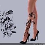 Tattoo Flower legs sims 4 cc