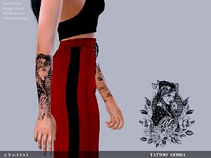 Tattoo Geisha sims 4 cc