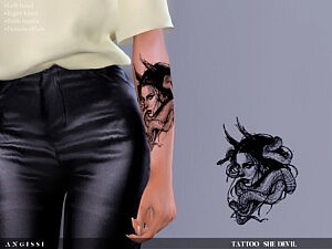 Tattoo She devil sims 4 cc