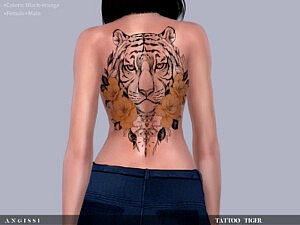 Tattoo Tiger sims 4 cc