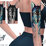 Tattoo Wolf sims 4 cc