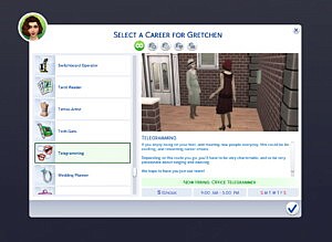 Telegramming Vintage Career sims 4 cc