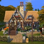 Tiny Witch Cottage sims 4 cc