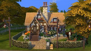 Tiny Witch Cottage sims 4 cc