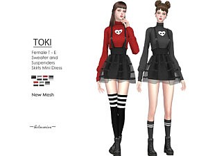 Toki Mini Dress sims 4 cc