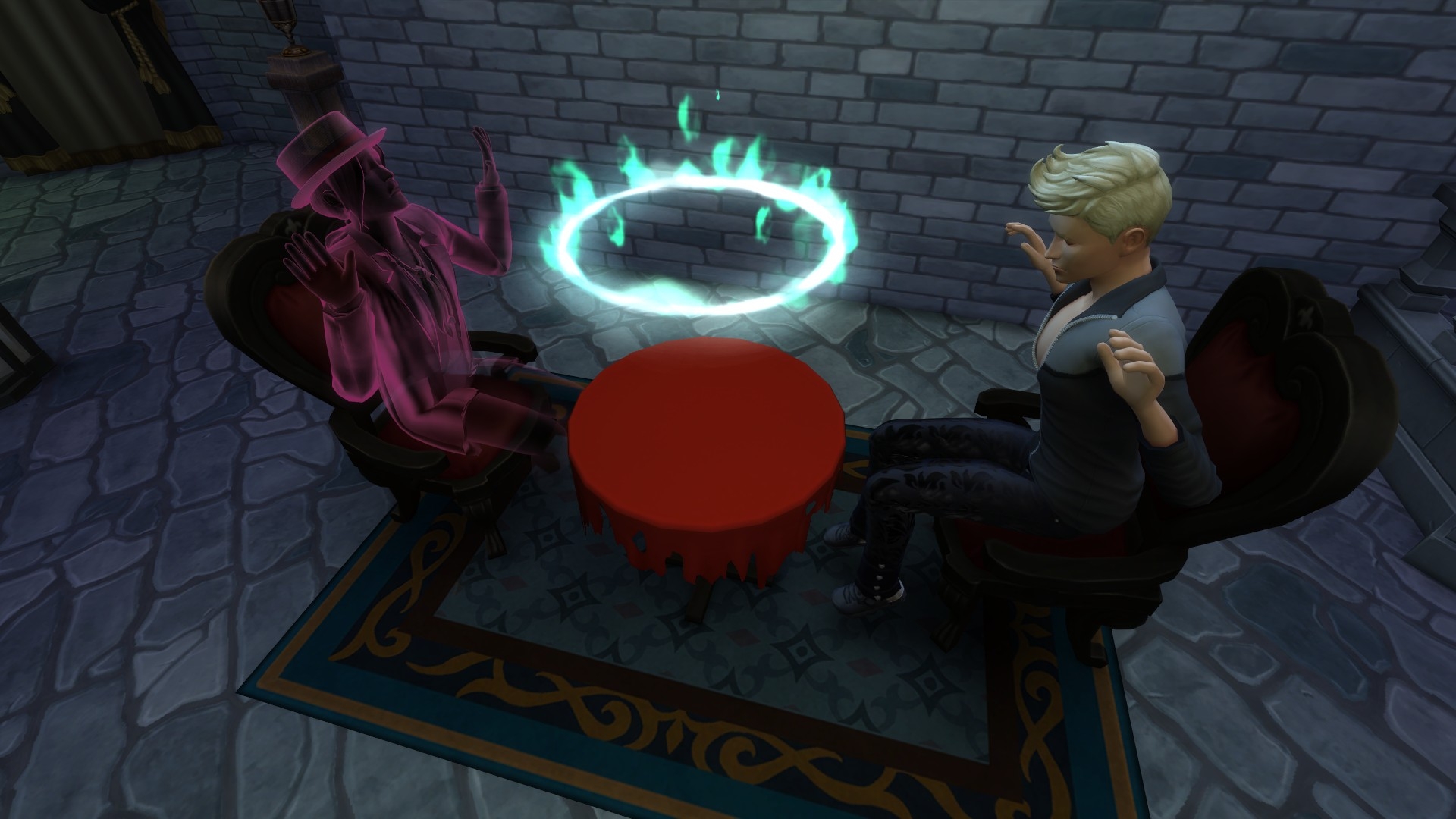 Torn Seance Table for paranormal Seance by Serinion from Mod The Sims