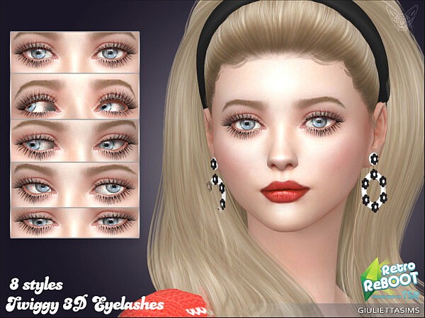 Twiggy 3D Eyelashes sims 4 cc