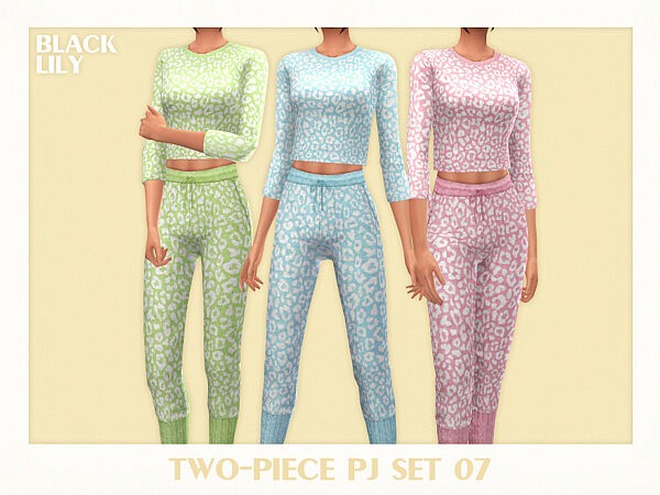 Two Piece PJ Set 07 by Black Lily from TSR