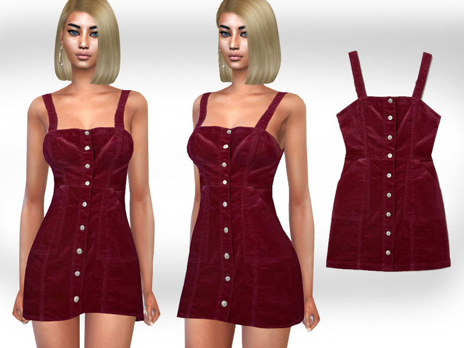 Velvet Blend Dress by Saliwa from TSR • Sims 4 Downloads