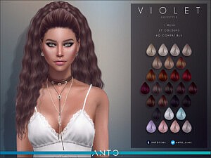 Violet Hair sims 4 cc