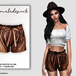 Waist Belted Shorts sims 4 cc
