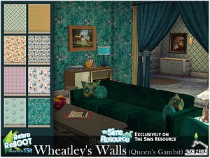 Wheatleys Walls Queens Gambit sims 4 cc
