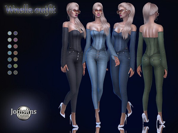 Wnella outfit by jomsims from TSR
