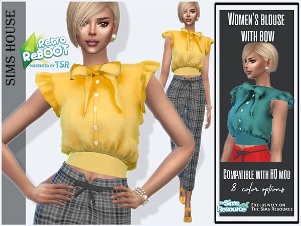 Womens blouse with bow by Sims House from TSR