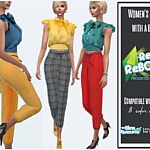 Womens pants with a bow sims 4 cc