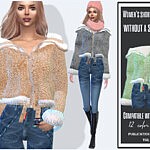 Womens short fur coat without a sweater sims 4 cc