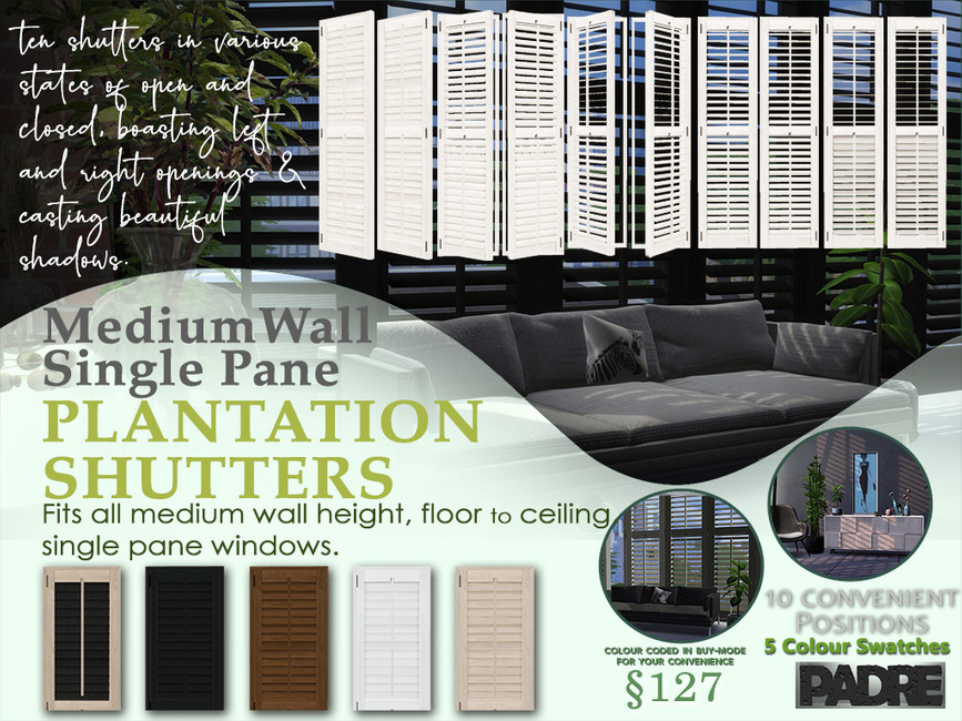 Zenotta Single Plantation Shutters Medium from TSR