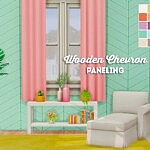 wooden chevron paneling sims 4 cc