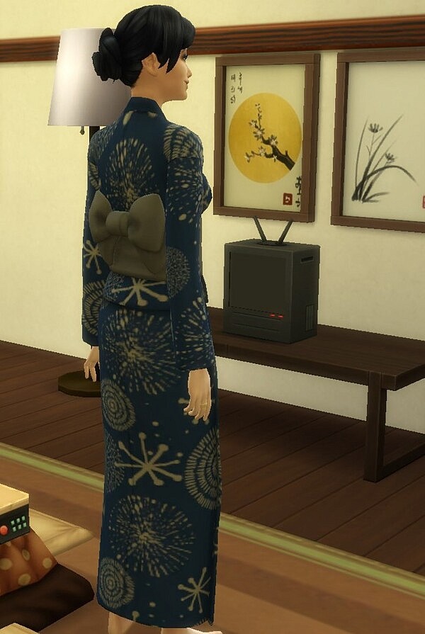 Blue with Fireworks Pattern by Amarise from Mod The Sims