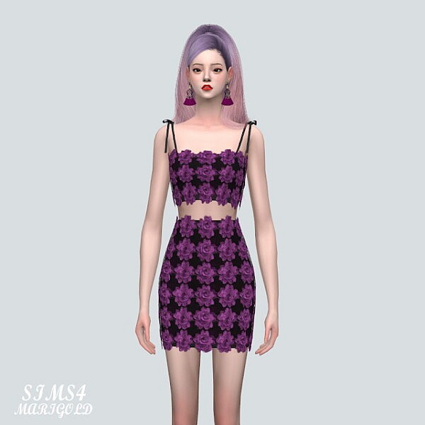 A 7 Flower Lace 2 Piece V2 from SIMS4 Marigold