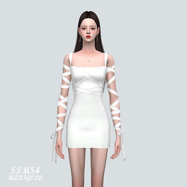 RB 5 Tied Mini Dress from SIMS4 Marigold