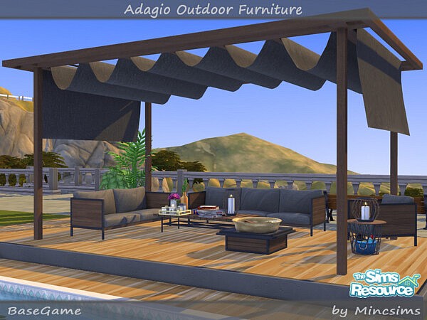 Adagio Outdoor Furniture Set by Mincsims from TSR