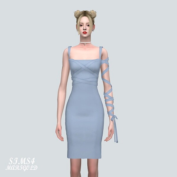 RB 5 Tied Midi Dress V2 from SIMS4 Marigold