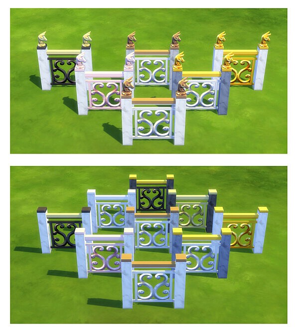 Absolutely Marbelous Fence and Railing Default by Menaceman44 from Mod The Sims