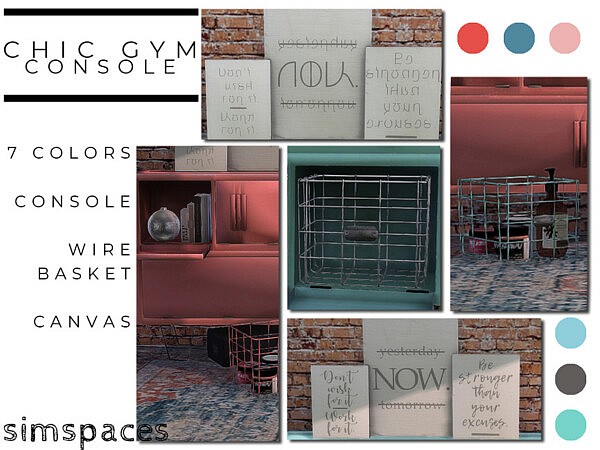 Chic Gym Console set by simspaces from TSR